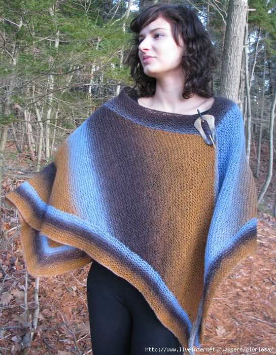 Poncho wrap knitting pattern