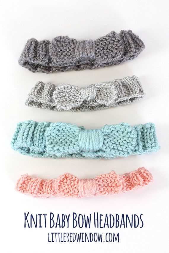 Knitted bow pattern