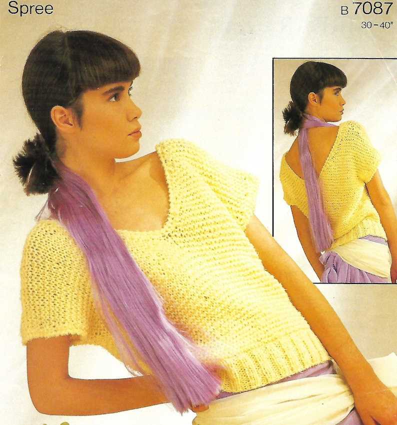 Boat neck knit top pattern