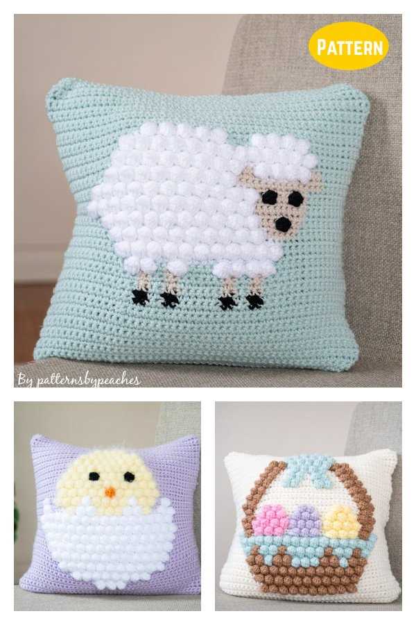 Bobble sheep pillow knitting pattern