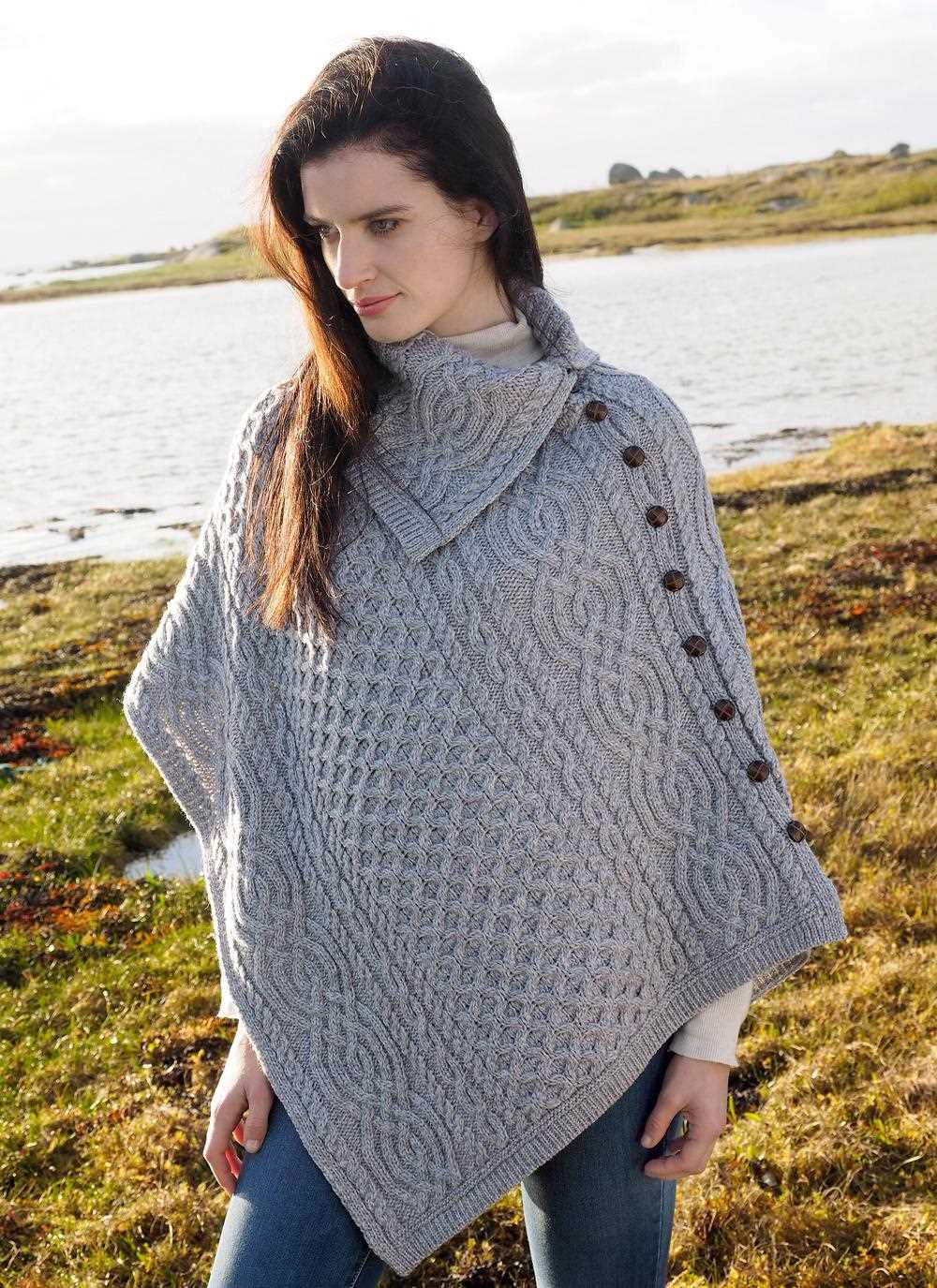 Cowl neck poncho knitting pattern free