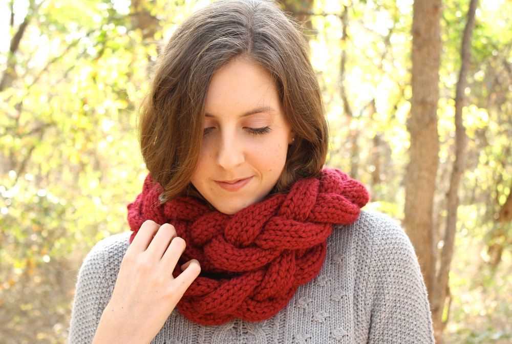 Bow scarf knitting pattern