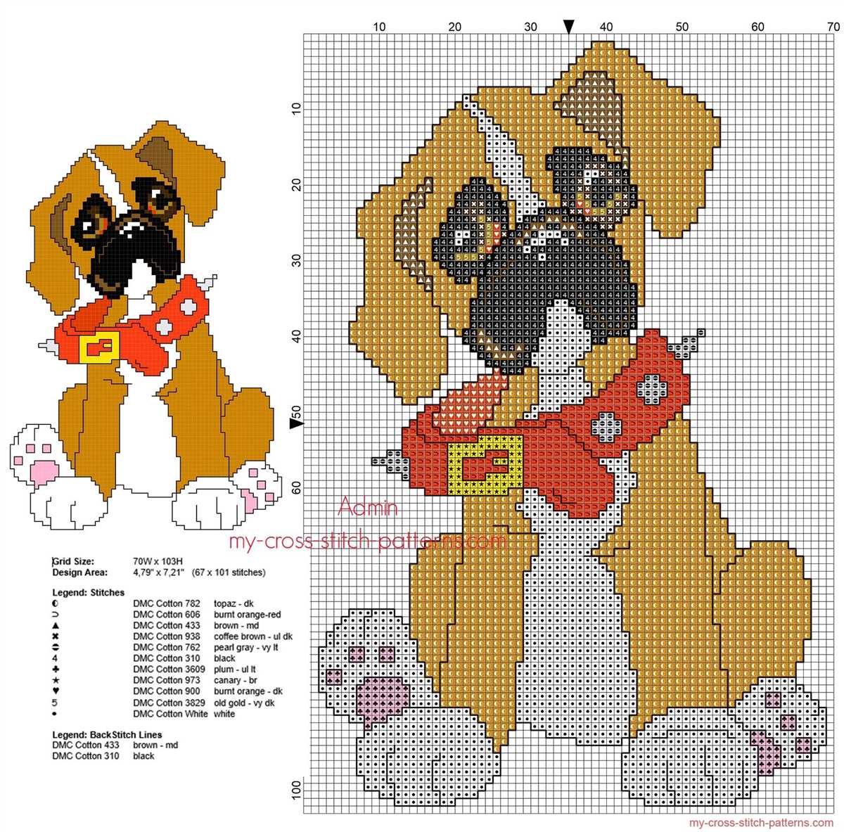 Boxer dog knitting pattern