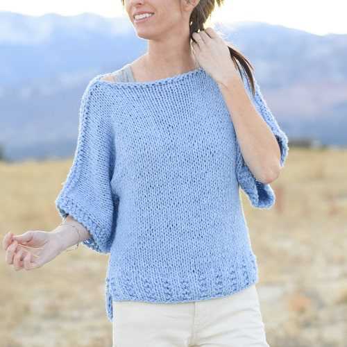 Boxy sweater knitting pattern