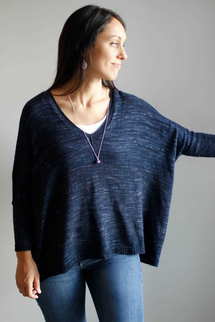 Boxy sweater knitting pattern