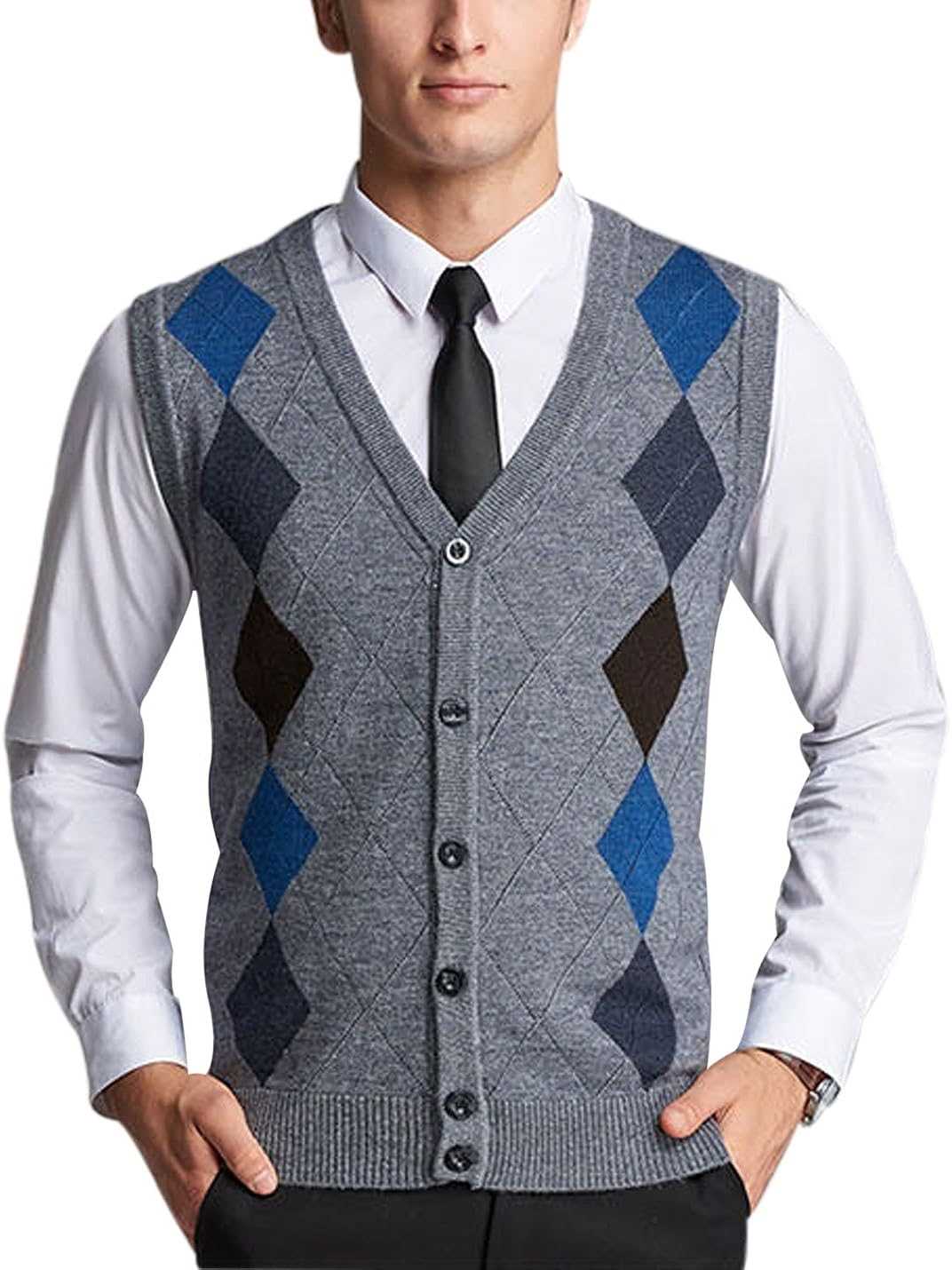 Mens argyle sweater knitting pattern