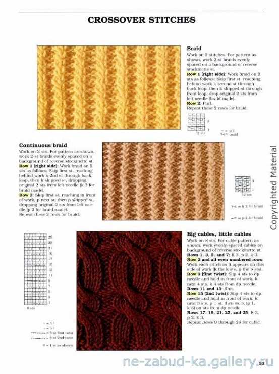 Braids knitting patterns