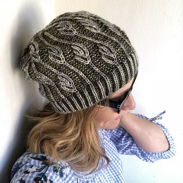 Brioche hat knit pattern