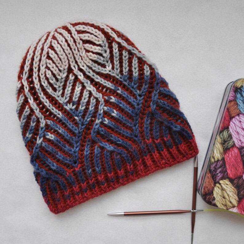 Brioche hat knit pattern