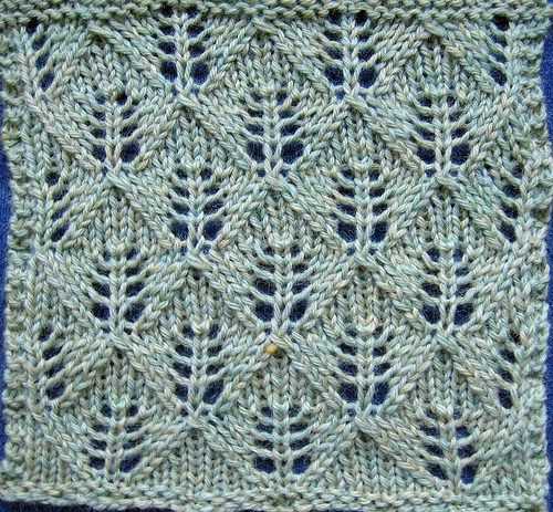 Flemish block lace knitting pattern