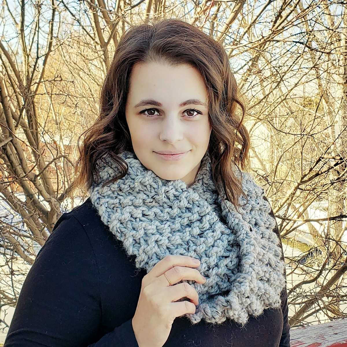 Infinity scarf knitting pattern bulky yarn