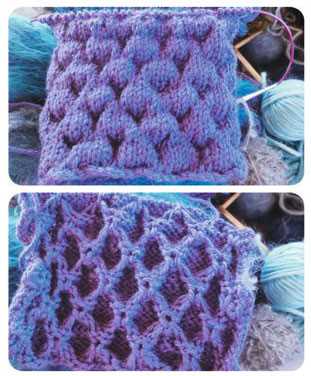 Bubble stitch blanket knitting pattern