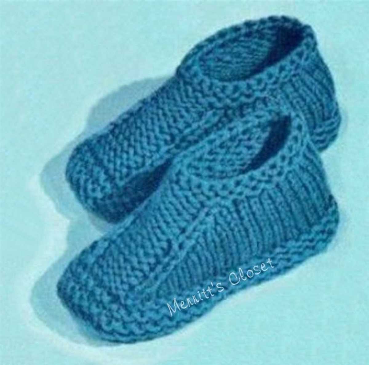 Bulky slippers knitting pattern