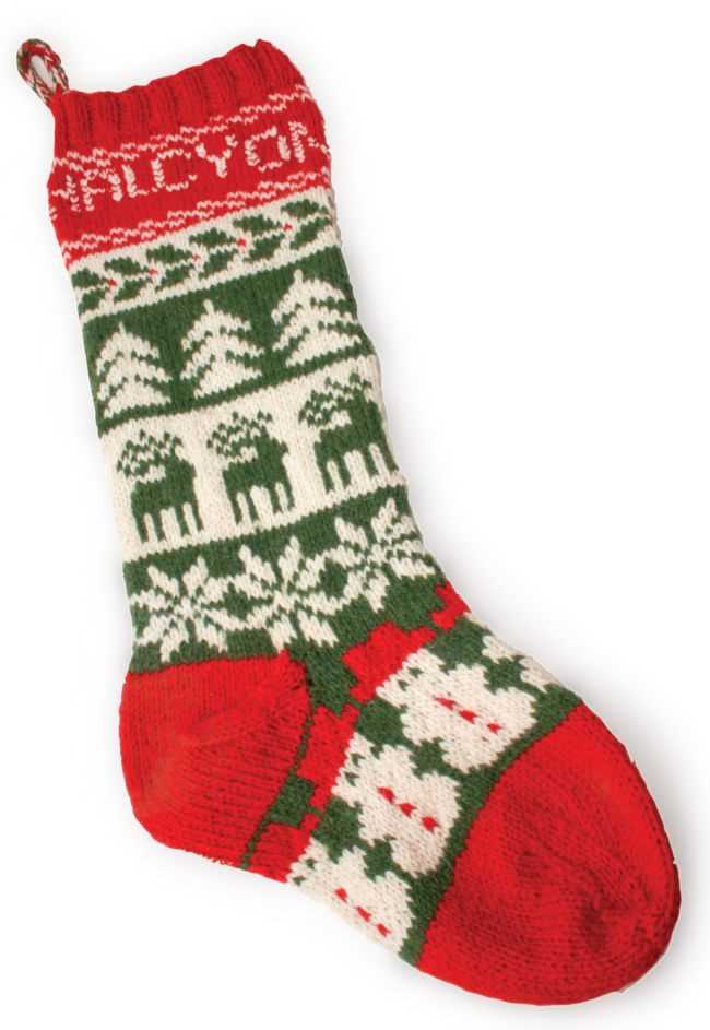 Bulky knit christmas stocking pattern