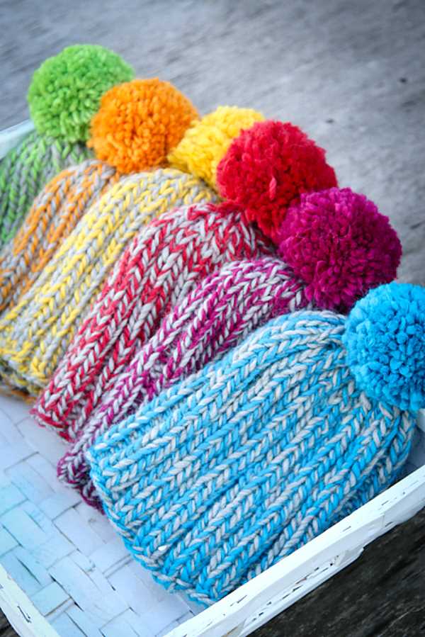 Bulky weight yarn knit hat pattern