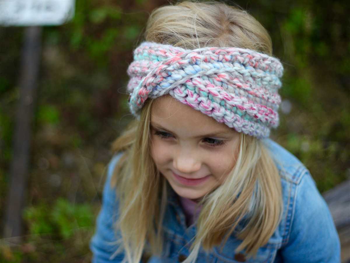 Bulky yarn knit headband pattern