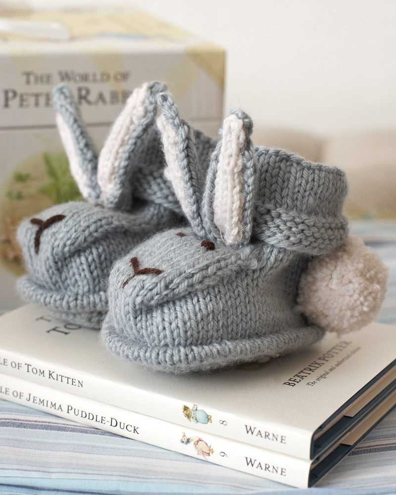 Bunny booties knitting pattern free