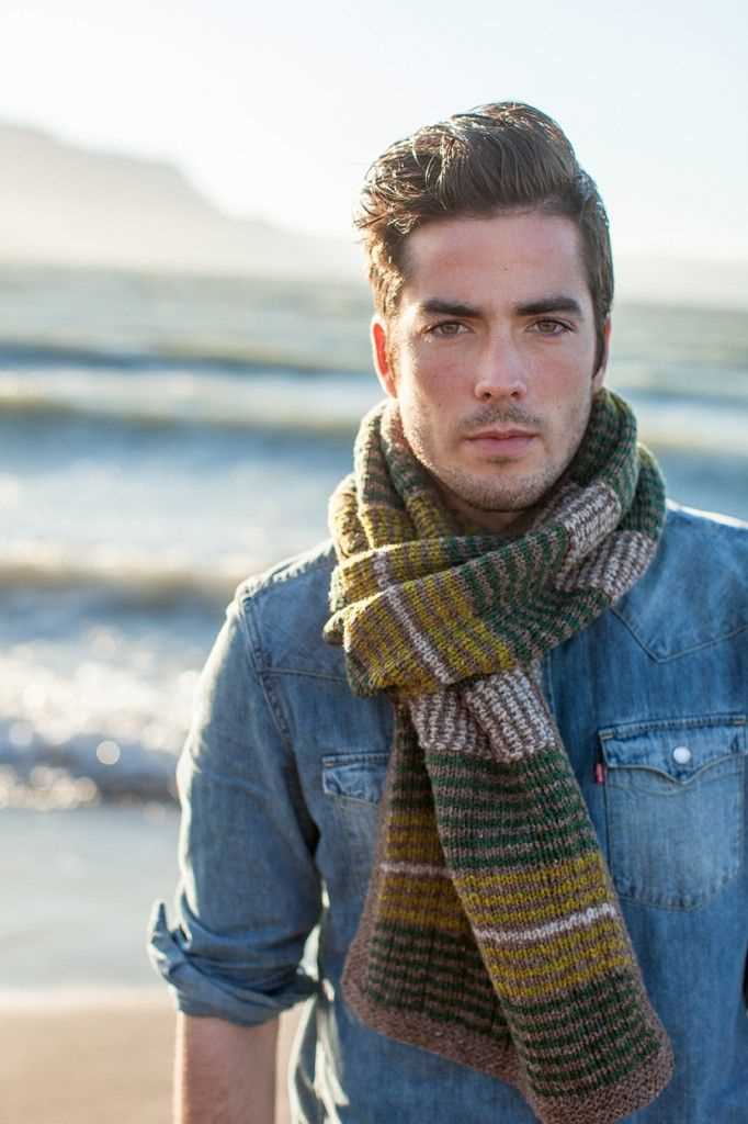 Knit mens scarf pattern