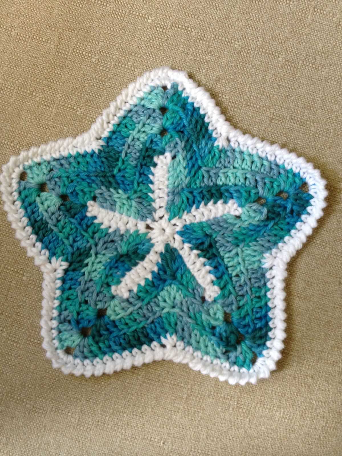 Starfish dishcloth knit pattern