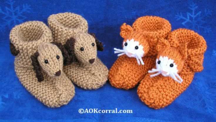 Knitted animal slippers patterns