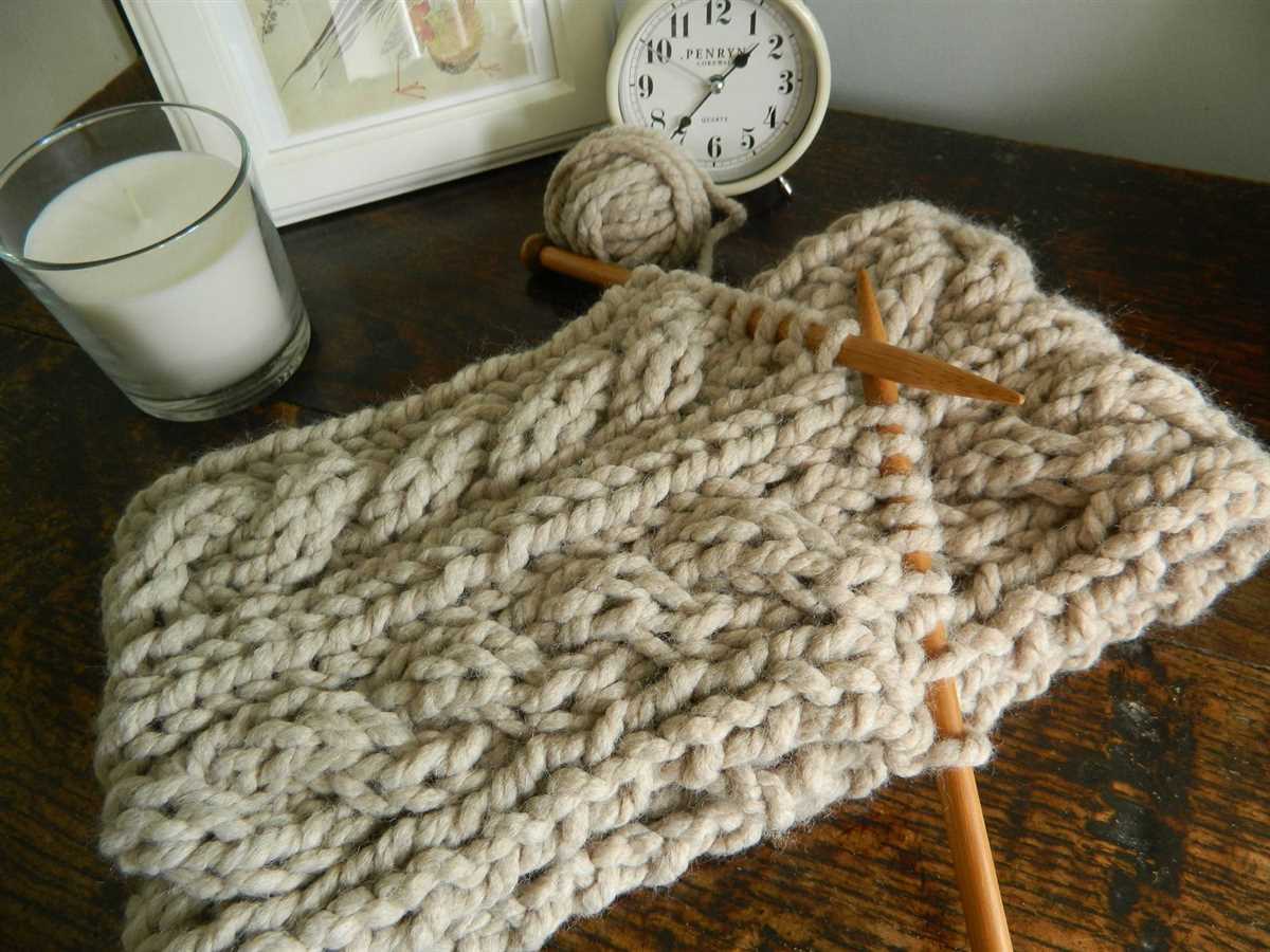 Single cable knit scarf pattern