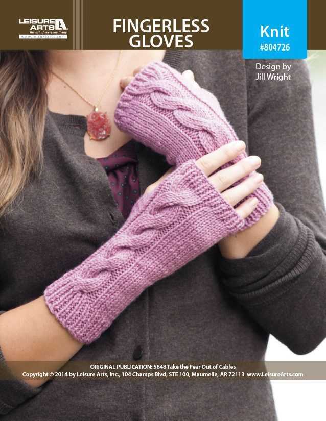 Cable knit fingerless gloves pattern