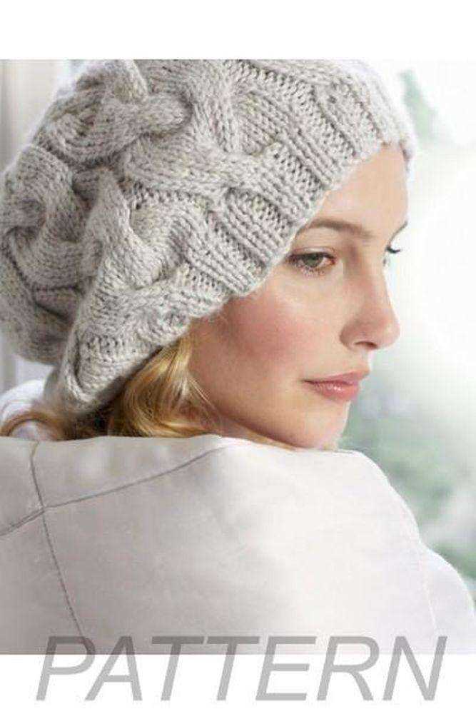 Cable beret knitting pattern