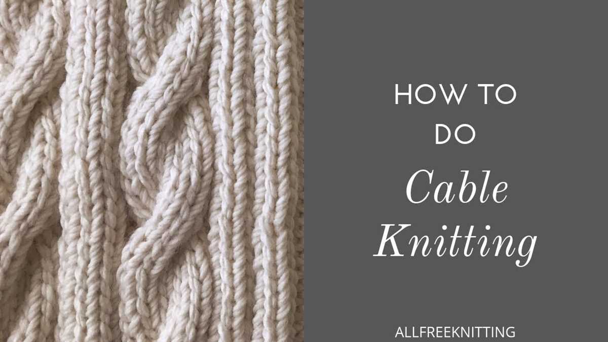 Cable knitting patterns for beginners