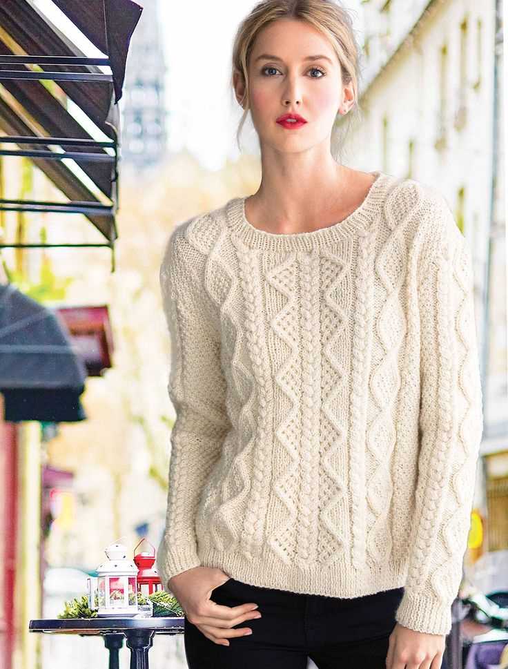 Cabled pullover knitting pattern