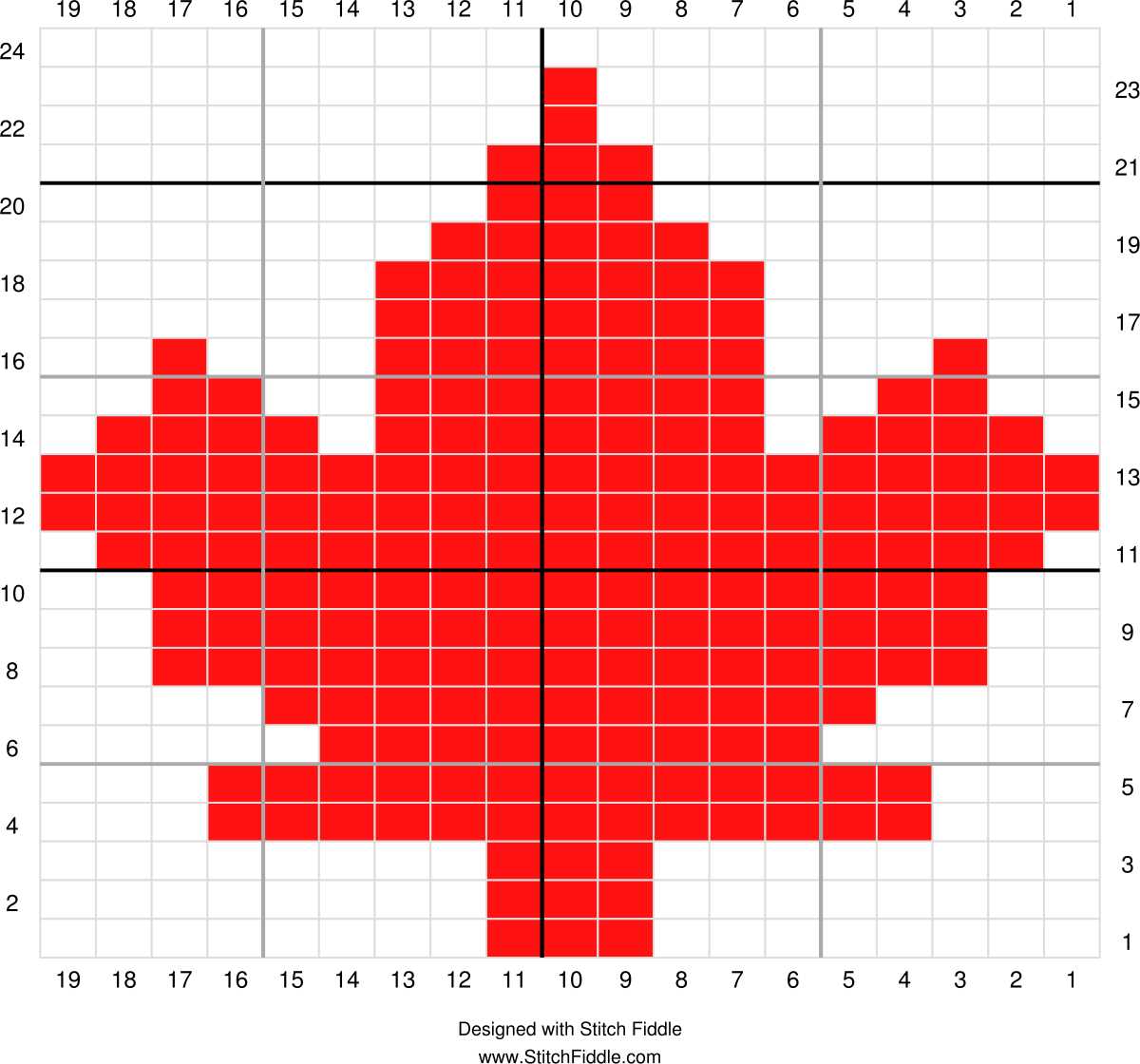 Canadian maple leaf knitting pattern