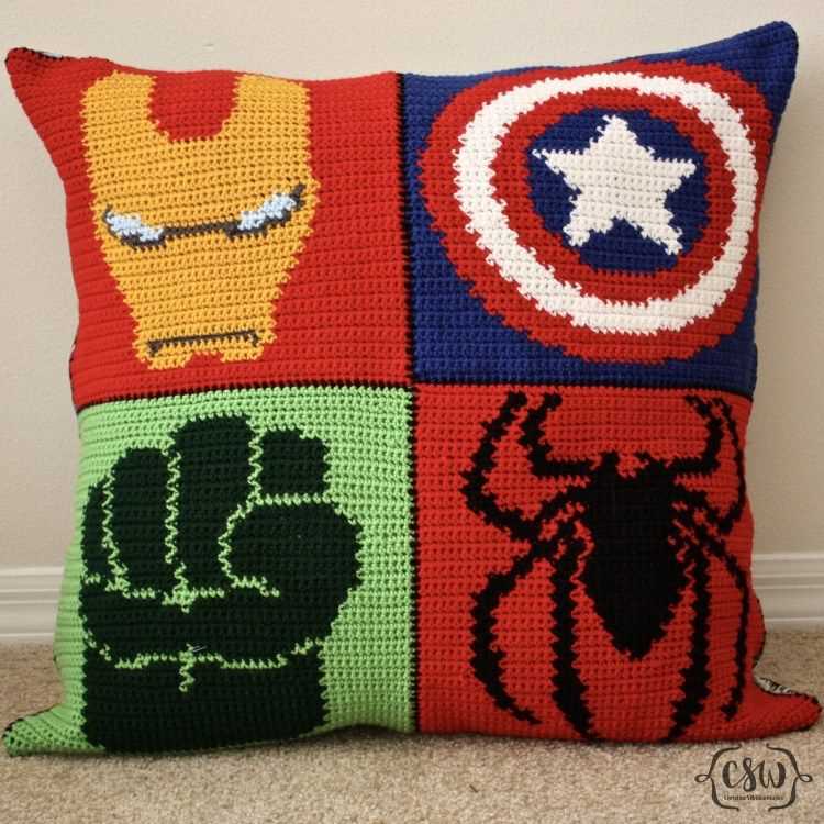 Captain america knit blanket pattern