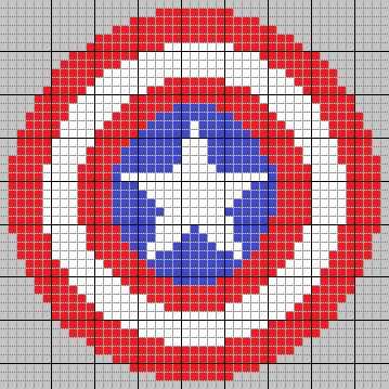 Captain america knit blanket pattern