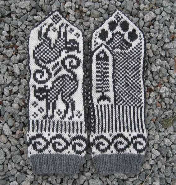 Cat mittens knitting pattern