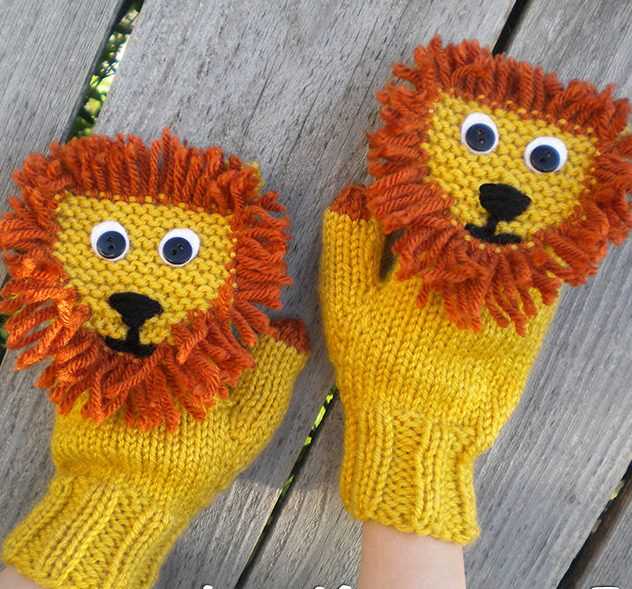 Lion hand puppet knitting pattern