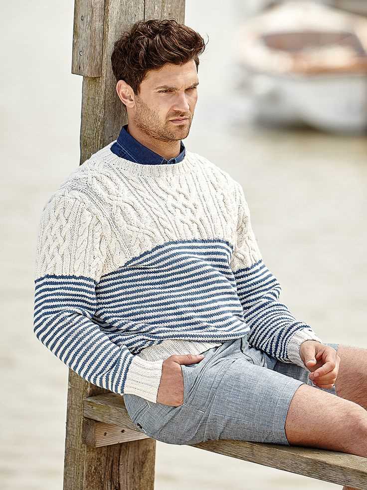 Mens striped sweater knitting pattern