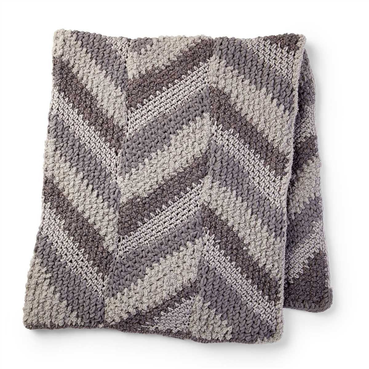 Bernat blanket stripes knitting pattern