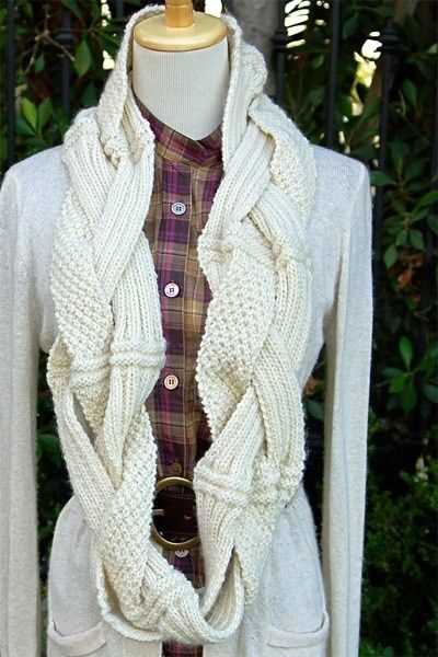 Challah infinity scarf knit pattern free