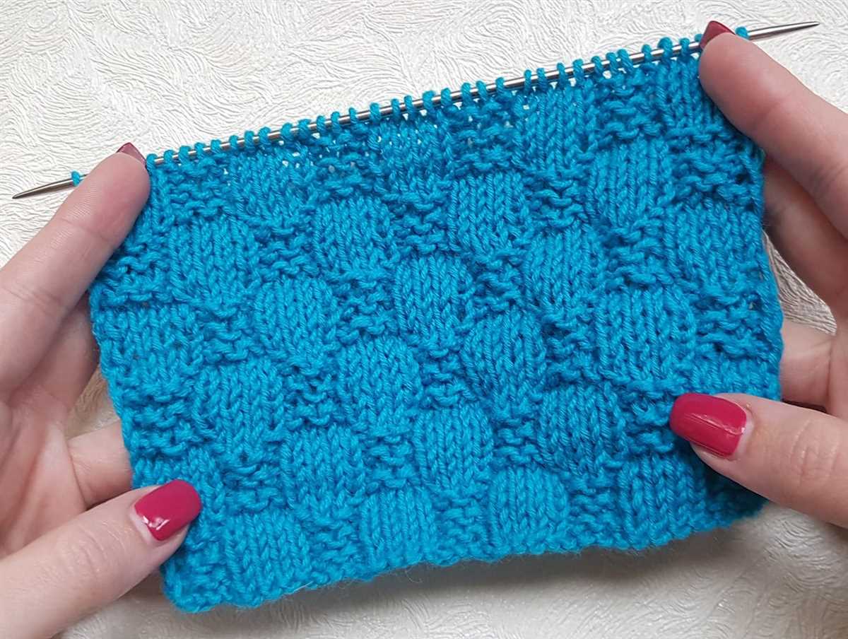 Checker stitch knitting pattern