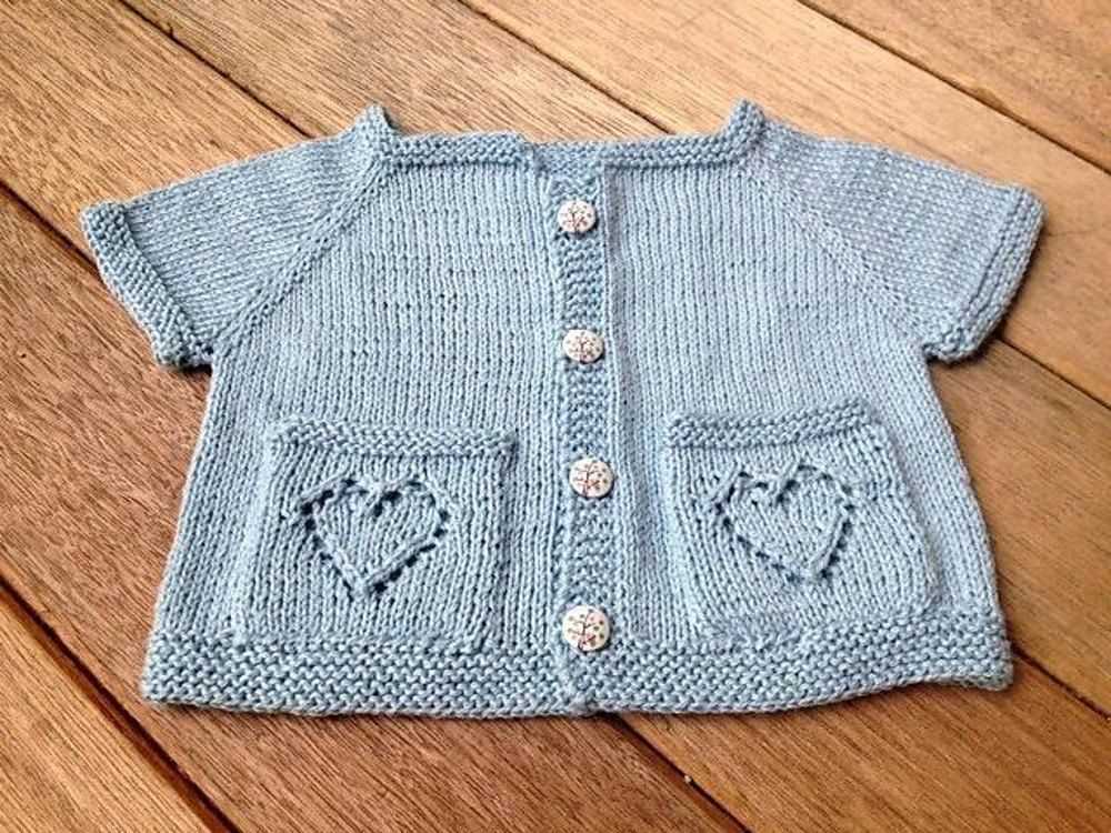 Child's top down cardigan knitting pattern