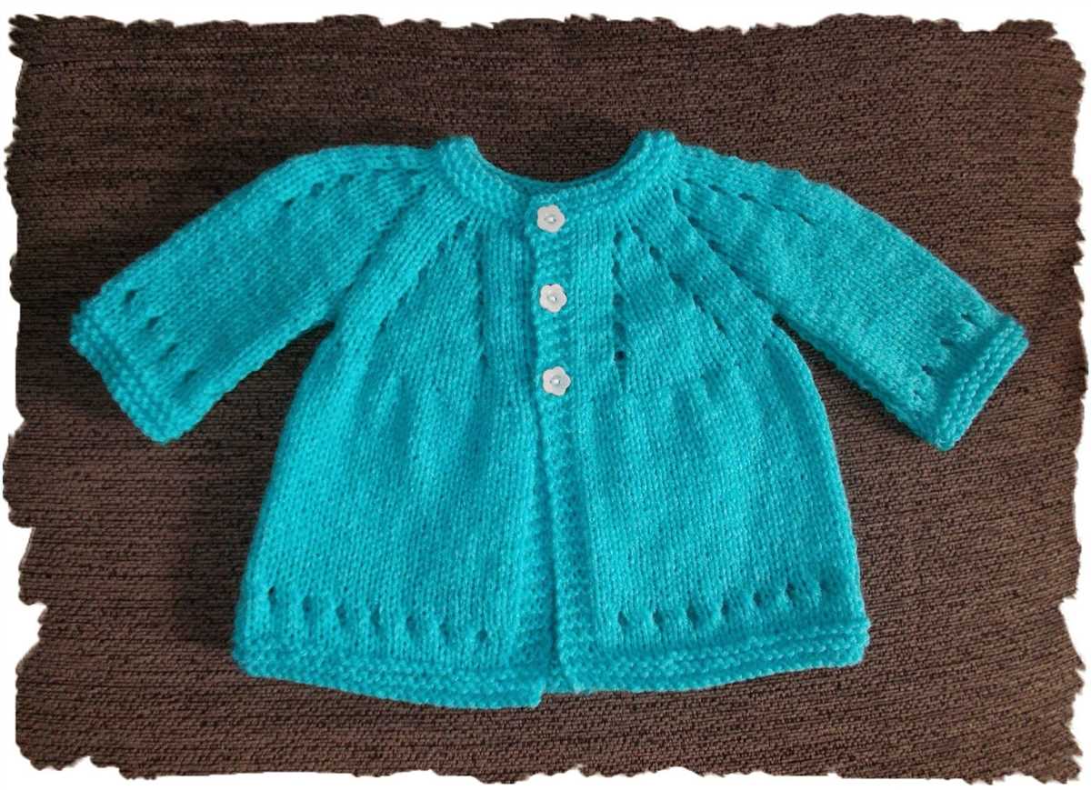 Child's top down cardigan knitting pattern