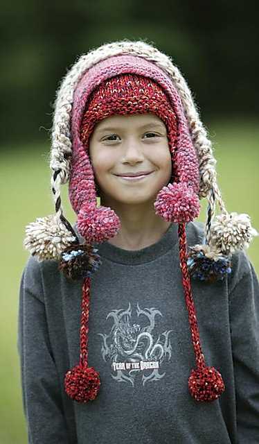 Children's earflap hat knitting pattern