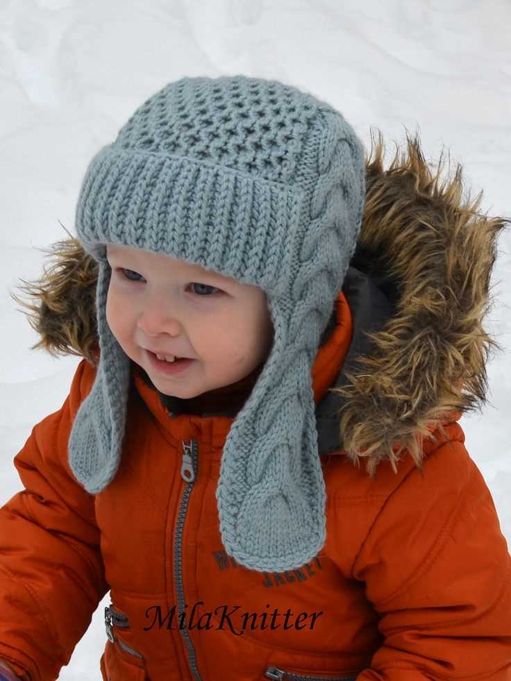 Children's earflap hat knitting pattern