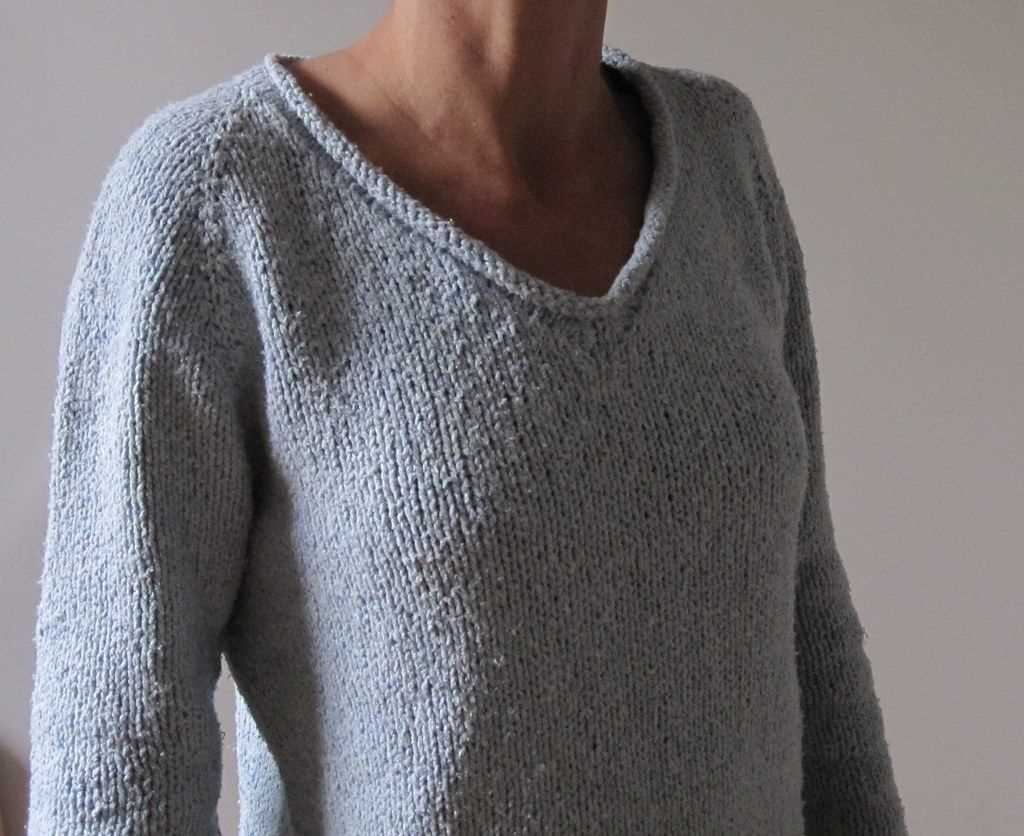 Childs v neck sweater knitting pattern