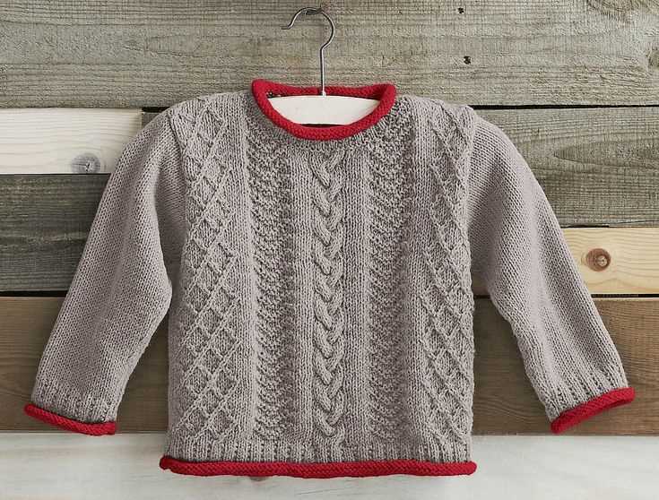 Childs v neck sweater knitting pattern