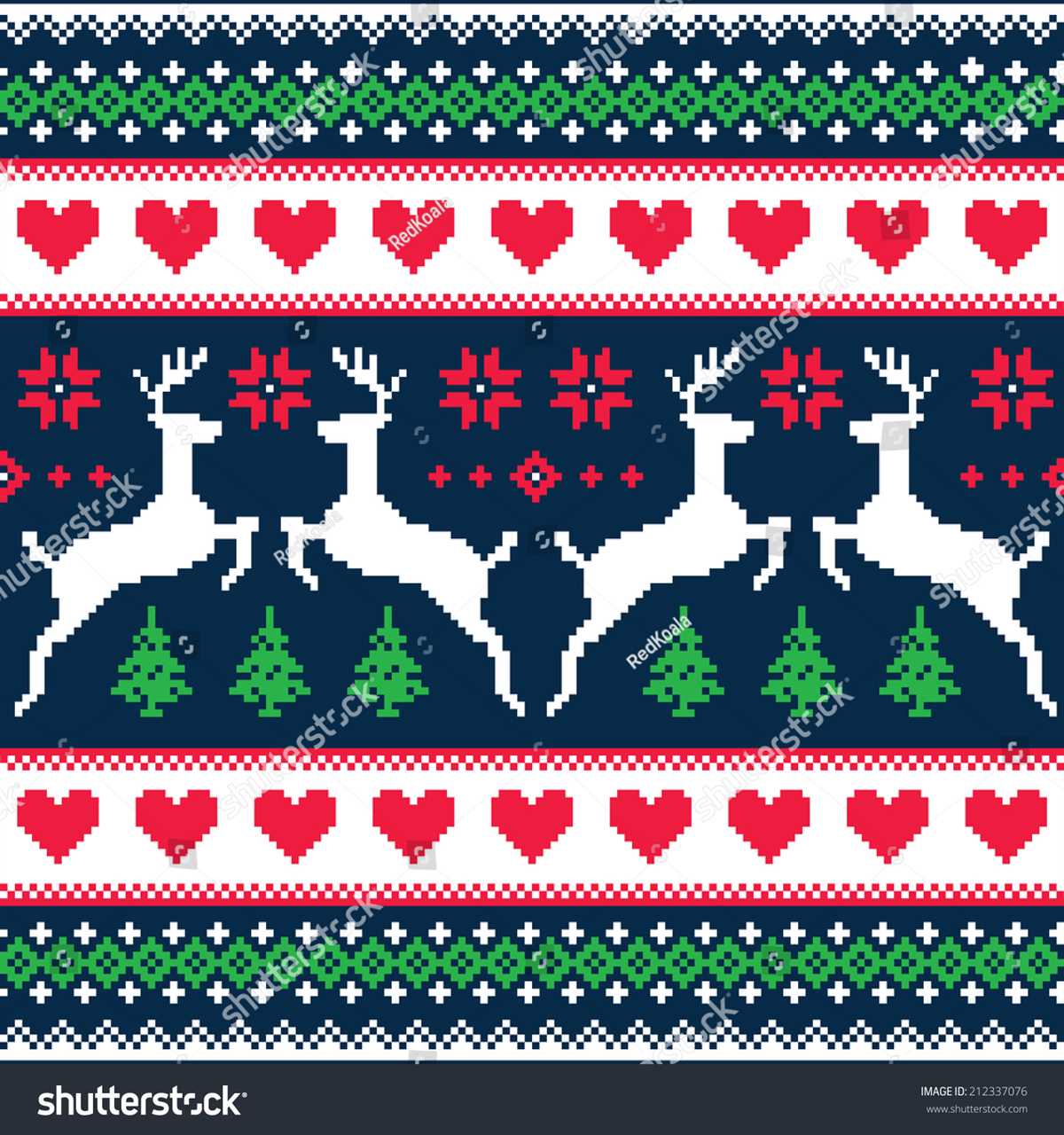 Christmas motif knitting patterns