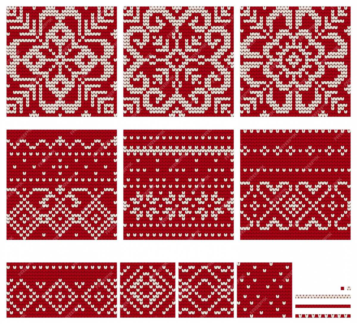 Christmas motif knitting patterns