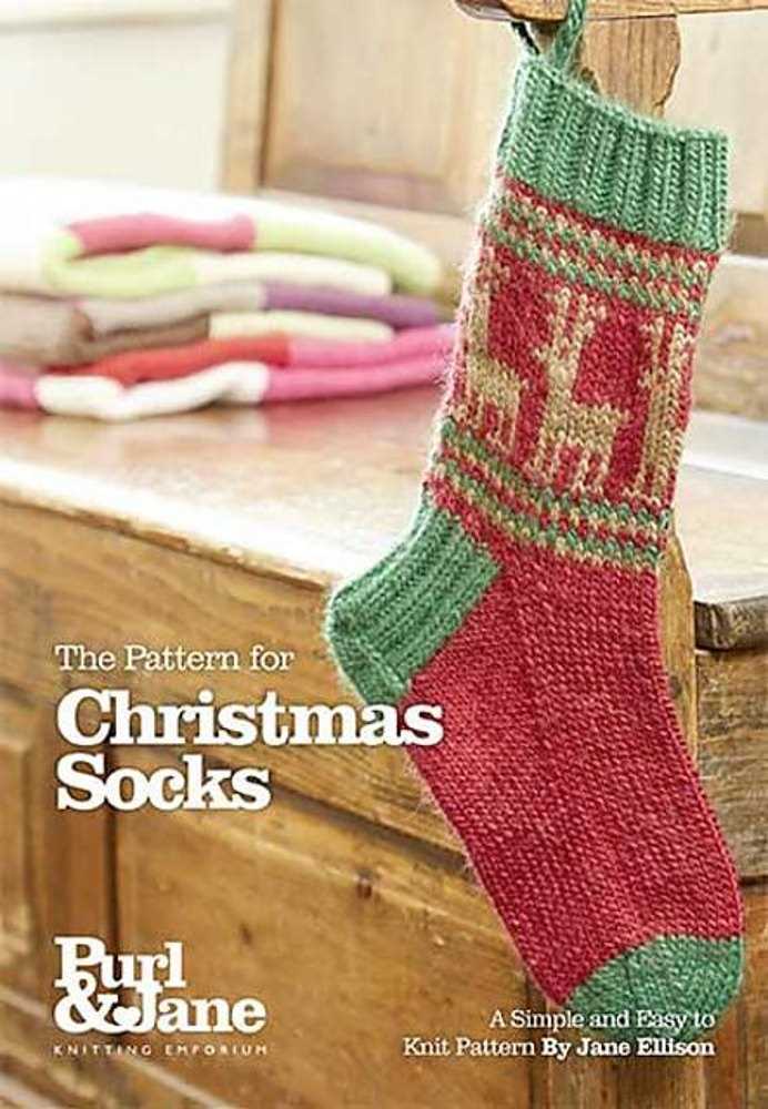 Christmas sock knitting pattern