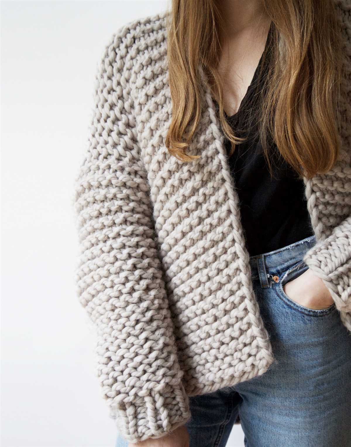 Chunky cardigan knit pattern