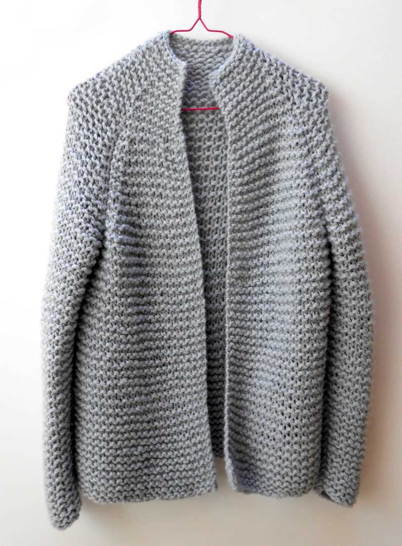 Chunky knit pattern cardigan