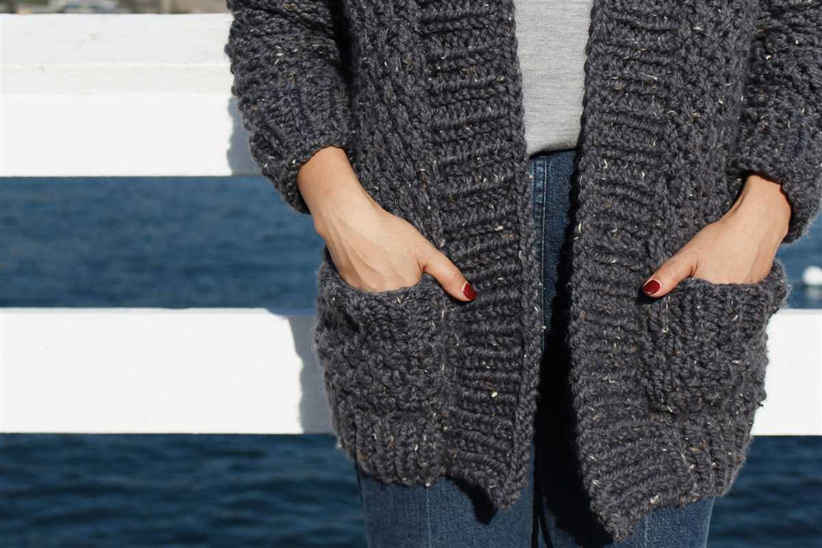 Chunky knit pattern cardigan